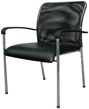 כסא אורח גב רשת מדגם וייס עם ידיות