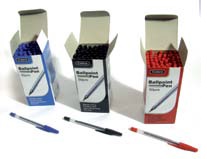 עט כדורי חד פעמי במגוון צבעים